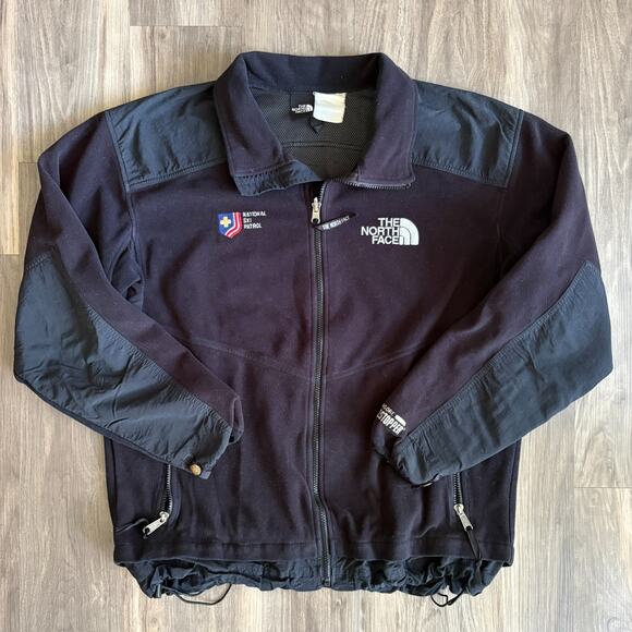 Vintage The North Face Denali Jacket Size L Black NATIONAL SKI PATROL Gore Tex - Picture 1 of 6